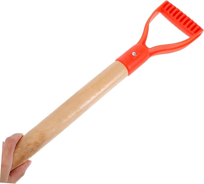 Mikikit Garden Fork Replacement Handle D Shaped Durable Wooden Shovel Grip with Nonslip Surface for Comfortable Digging and Secure Control in Heavy Soil
