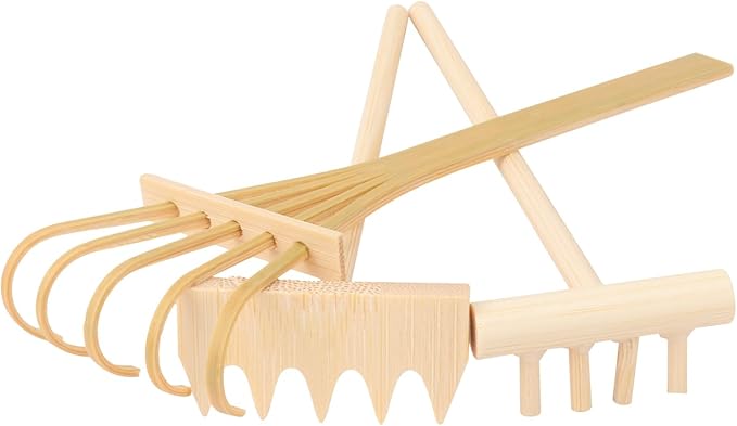 24 PCS Mini Zen Garden Rake Tools, Zen Garden Accessories, Zen Garden Tools Bulk Zen Garden Bamboo Sand Rake Set for Home, Office Decor and Meditation Tools