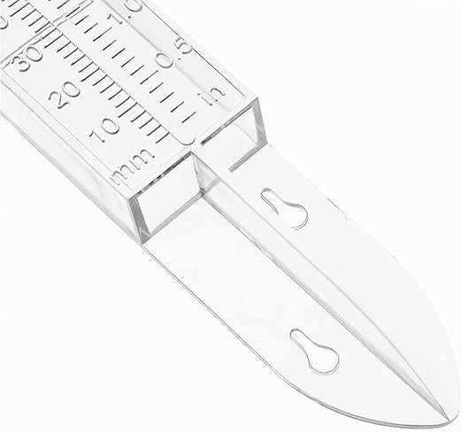 5-Inch Capacity Plastic Rain Gauge Outdoor Easy to Read for Yard Capacity Wall Mount or in Ground(Clear,2 Pieces)