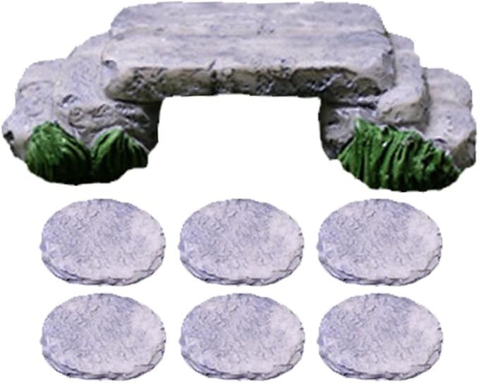 Yardwe Mini Mushroom Pedal Ornament Creative Mini Stepping Stone Garden Decor for Fairy Garden Succulent Pots Outdoor Micro Landscape DIY Accessory
