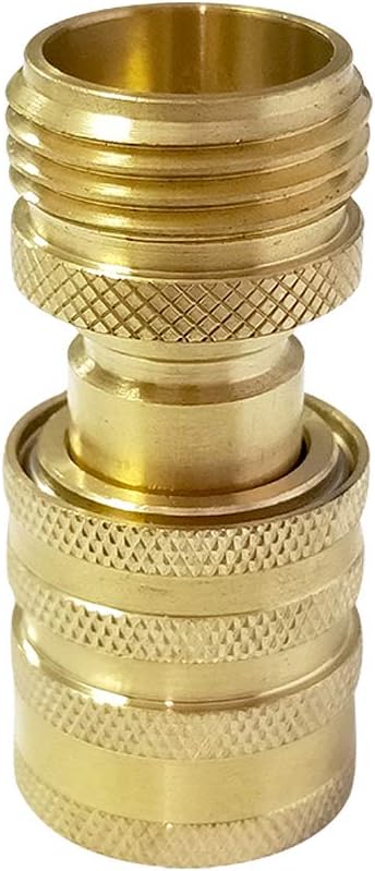 HQMPC Garden Hose Quick Connect Brass Hose Quick Adapter Quick Fittings 3/4“GHT Thread Pressure Washer Adapter(3 Female+ 3 Male)