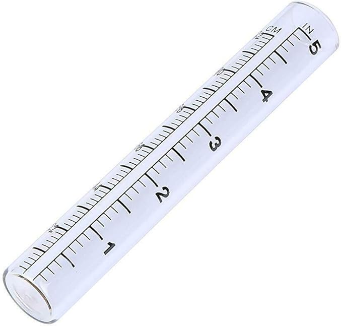 BRAVECOW 2pcs 5" Capacity Rain Gauge Glass Replacement Tube for Yard Garden Outdoor Home Tube Flat Bottomed