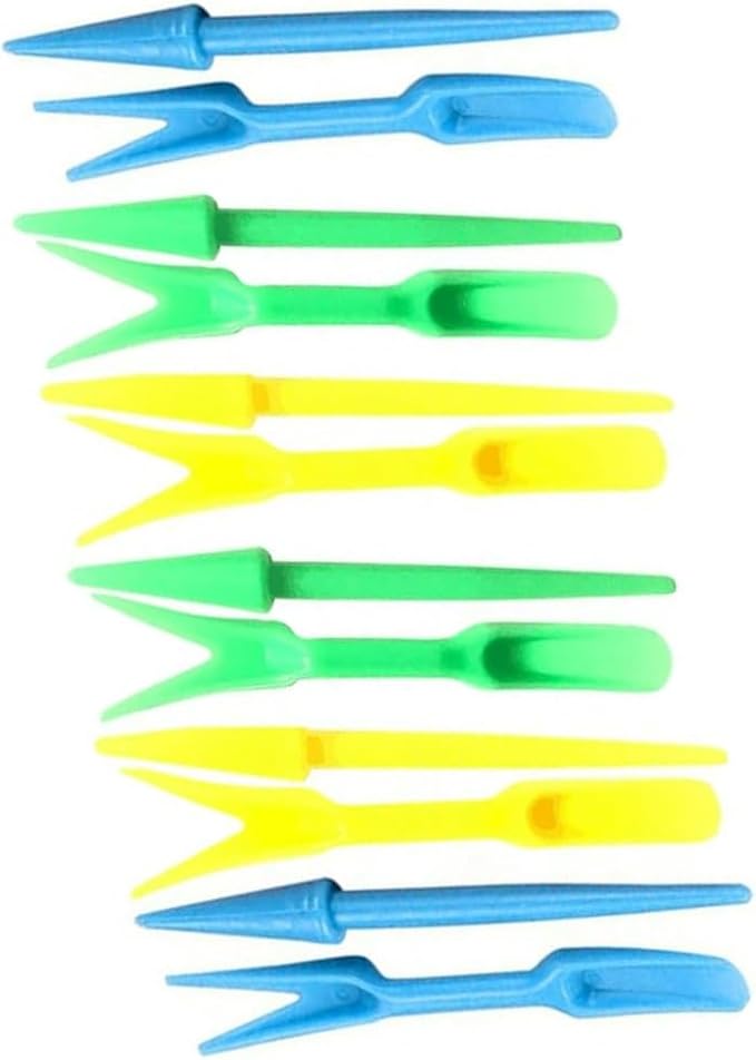 6 Sets Multicolor Planting Seedlings Dibber Widger Garden Tool Plastic Widger Seed Seedlings Dibber Sowing Digging Tool Garden Tool Sets Transplanting Planting Tool
