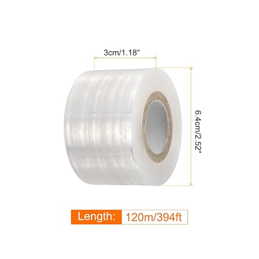HARFINGTON 4 Rolls Fruit Tree Grafting Tape 3CM x 120M PE Stretchable Garden Grafting Tool Plants Self Adhesive Floristry Film for Floral Tree and Poly Budding, White