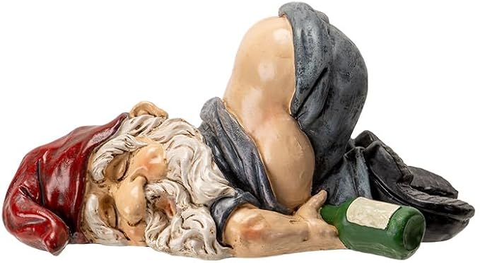 Pacific Giftware Drunken Gnome, Drunken Mess Gnome, Funny Drunken Garden Gnome