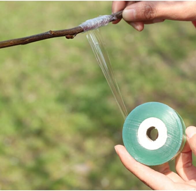 Basoteeuo LTKJ 2 Roll Garden Nursery Grafting Tape Stretchable Gardening Tape for Plants Fruit Trees 1.18" × 328'