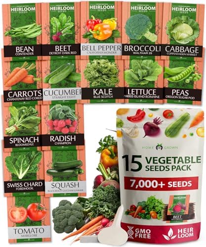 HOME GROWN 𝗨𝗦𝗔 𝗣𝗥𝗘𝗠𝗜𝗨𝗠 55 Vegetable Seeds Pack 28,000 & HOME GROWN 𝗨𝗦𝗔 𝗣𝗥𝗘𝗠𝗜𝗨𝗠 15 Heirloom Vegetable Seeds 7,000