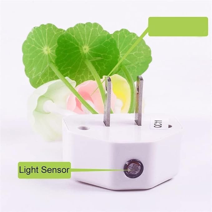 Sensor LED Mushroom Night Lights - Plug into Wall Plant Cute 7 Color Changing Dream Bed Lamp, Energy Saving Nightlight for Kids Adults Bedroom, Bathroom, Toilet, Stairs, Kitchen, Hallway Corridor