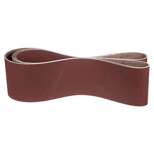 6 x 89 Inch Sanding Belt, 5 Pcs 320 Grit Knife Sharpener Belts Work Sharpening for Belt Sander Knife Carving Tool Metal Working