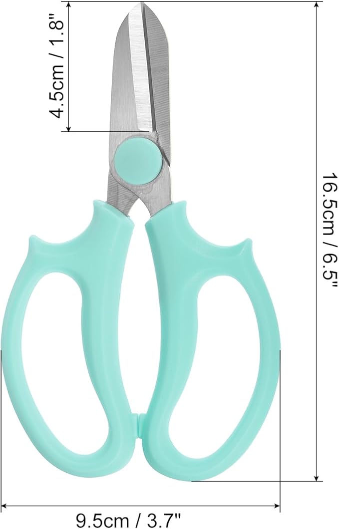 PATIKIL Floral Scissor, 3 Pcs Garden Scissors Floral Shears Gardening Pruning Shears Scissors with Comfort Grip Handle for Plants Trimming, Blue