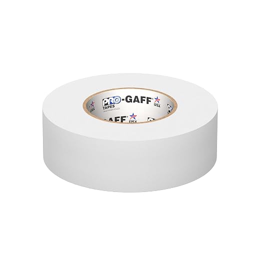 ProTapes Pro Gaff Premium Matte Cloth Gaffer's Tape With Rubber Adhesive, 11 mils Thick, 55 yds Length, 2" Width, White (Pack of 1)