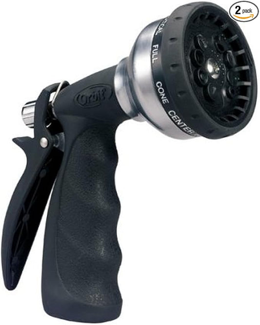 2-Pack Orbit Ultra light 10 Spray Pattern Nozzle, Garden Hose Yard Water Pistol 58339N