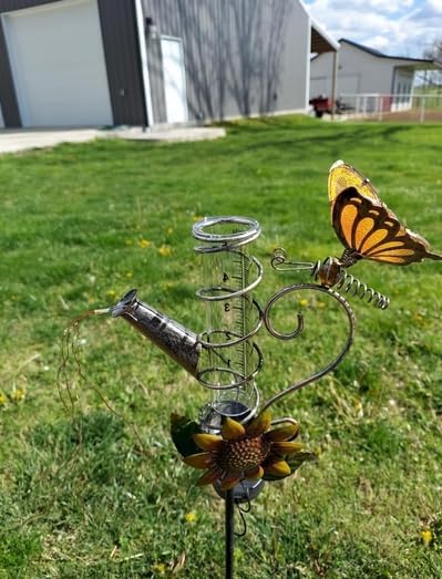 5" Capacity Rain Gauge Glass Replacement Tube, Lip Design, Great for Yard Garden Outdoor Home (1 Pcs)