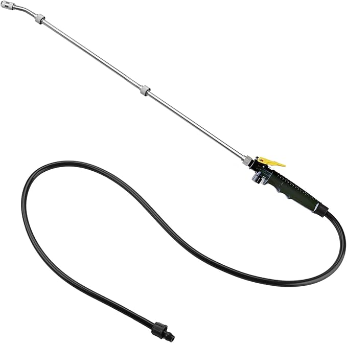 VANPET Replacement Sprayer Wand for Ryobi - Stainless Steel With Adjustable Nozzle, Trigger & Hose Compatible With P2803 (44 Inches)