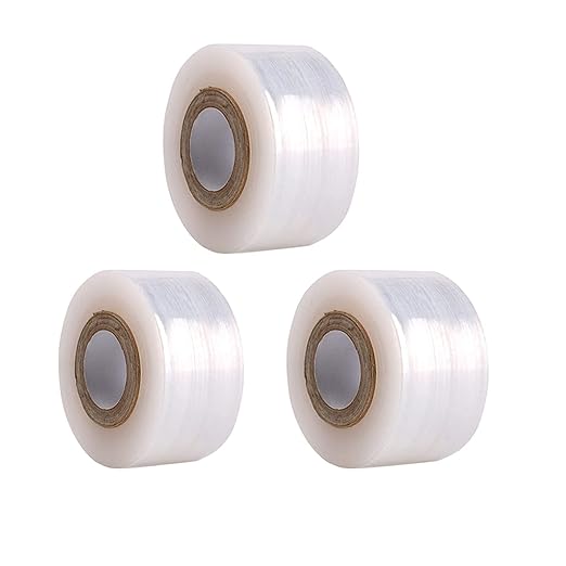 Grafting Tape, Plant Repair Budding Tape, Garden Nursery Moisture Barrier Stretchable Film, Grafting Tape for Fruit Trees, for Fruit, Floral and Tree, 492FT * 5Pack (3)