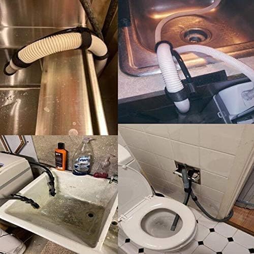 Pmsanzay Universal Adjustable Shape Drain Hose Guide Assembly Fits All Drain Hose, Flexible Laundry Tub Washing Machine Discharge Hose Clip Hose Holder - You can Mold it to fit Your Needs.