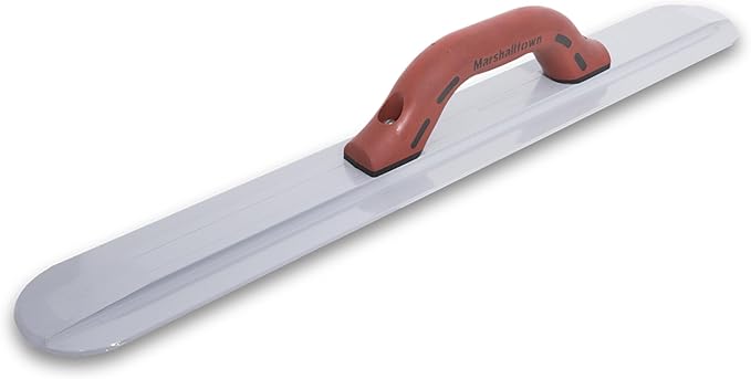 MARSHALLTOWN Round End Magnesium Hand Float, 24 Inch x 3-1/8 Inch, Standard DuraSoft Handle, Eliminates Float Marks, Provides Smooth Finish, Made in the USA, Concrete Float, 155D
