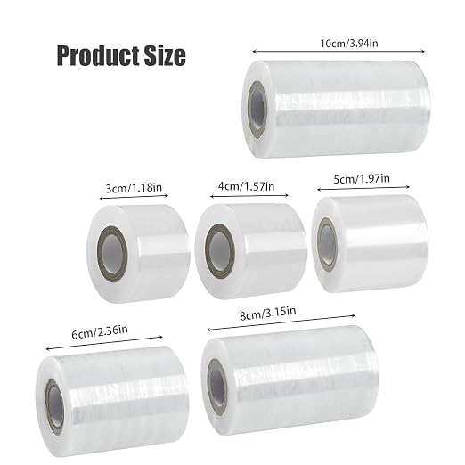 Extra-Wide Grafting Tape 4-Pack – 3.94" (10cm) x 2000ft Total – Heavy-Duty Clear Stretch Film for Large Tree Repair, Big Branch Budding & Plant Grafting – Self-Fusing Waterproof Wrap