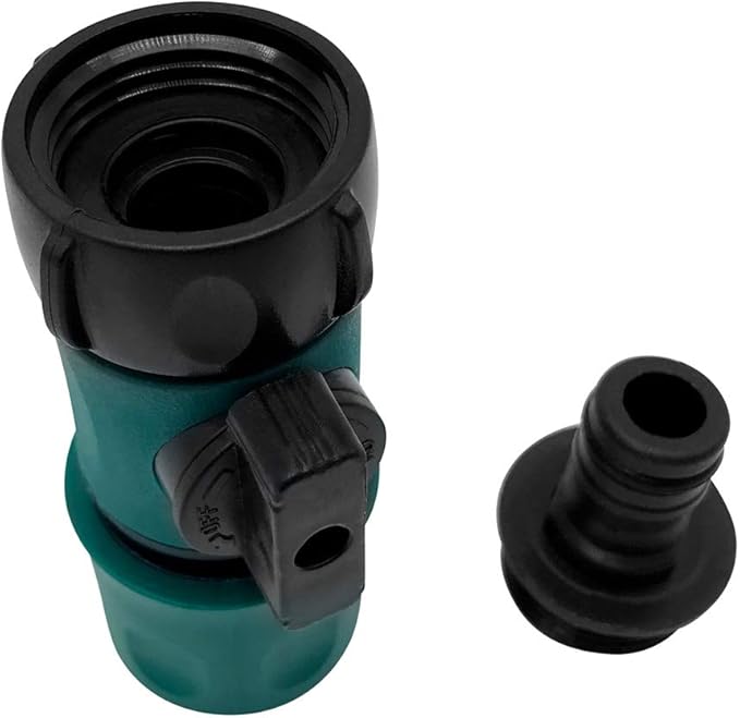 Plastic Garden Hose Quick Connect with Shutoff Valve Set Male and Female, 3/4” Quick Connectors with Valve for Water Hose Coupling, Quick Release Kit Hose Fittings and Adapters (5 Sets/ 10 Pc)