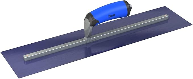 Bon 67-185 Steel City Finish Trowel - Square - Blue Steel - 20 X 5 - Comfort Grip