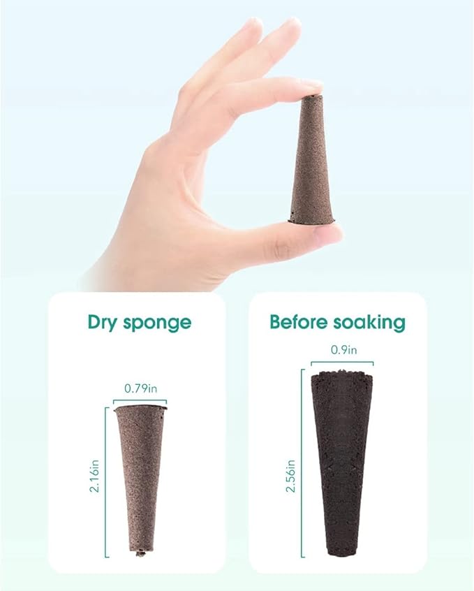 150 Pack Grow Sponges, Seed Pods Replacement Root, Refill Pods for Hydroponic Indoor Garden Growing System