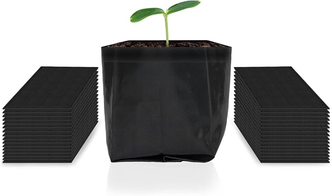 AC Infinity Nursery Bags 1/4 Gallon, Non-Woven Fabric Growing Pouches, 50-Pack Plant Pots for Seed Starting, Soil Transplant, and Home Garden Supply