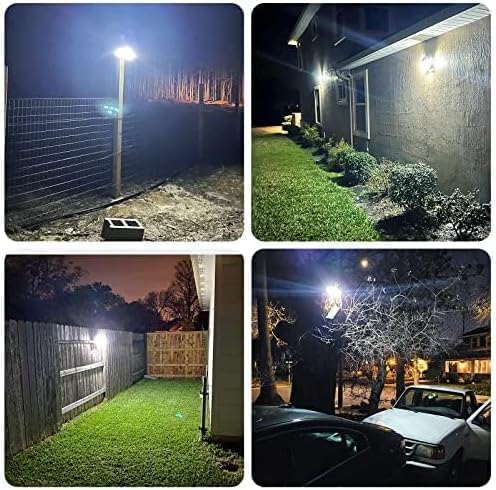 Solar Lights Outdoor, 288 LED 2800LM Motion Sensor Outdoor Light with Remote Control, 4 Heads IP65 Waterproof Solar Flood Security Lights for Outside Patio Wall -6PACK