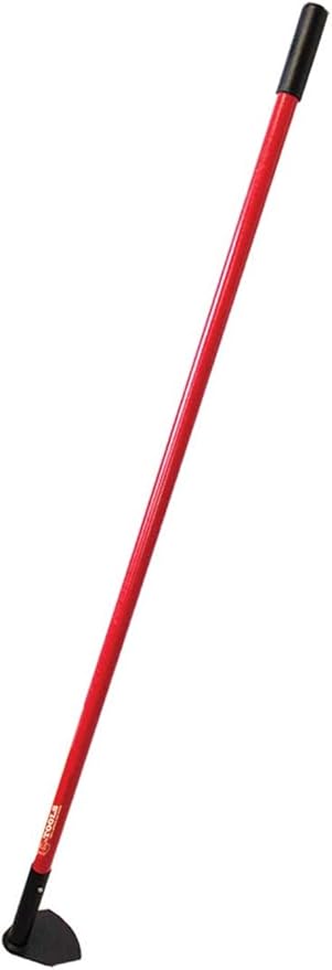 BULLY TOOLS 7-Gauge Field Hoe - Heavy Duty Gardening and Landscaping Tool with Long Fiberglass Handle for Cutting, Weeding, Farming, and Yard Work, Durable Rubber Grip - 100% Made in The USA, 5-Inch