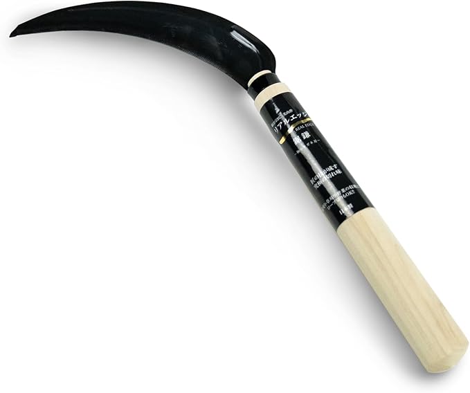 Japanese Harvest Sickle, Saw Sickle Hand Tool for Vegetable Harvesting, Rope Cutting and Field Work, Made in Japan by HOUNEN