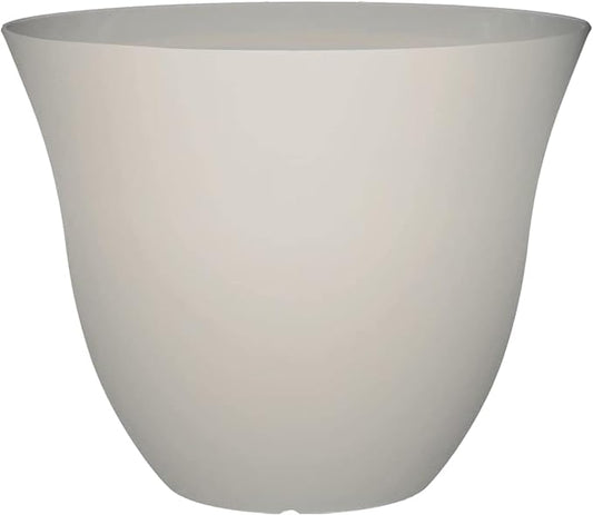 Classic Home and Garden by Growscape Honeysuckle Resin Planters - Lightweight Indoor & Outdoor Plant Pots - UV-Resistant Plastic Flower Pots - Pot Planters for Flowers & Herbs (15" Vanilla White)