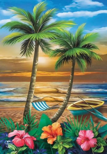 Briarwood Lane Sunset in Paradise Summer Garden Flag