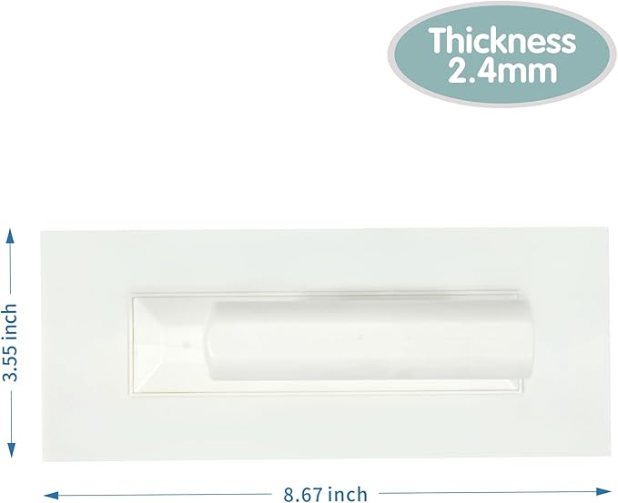 Hanroy Plastic Trowel with Comfortable Grip Handle, Includes 3.6" x 8.7'' White Finishing Trowels, Lightweight Mounting, Square End, Suitable for Scrape,Plastering and Paint Walls(D2209)