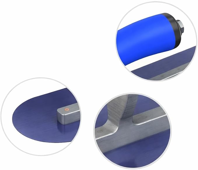 Bon 67-153 Steel City Finish Trowel - Round - Blue Steel - 18 X 3 - Comfort Grip