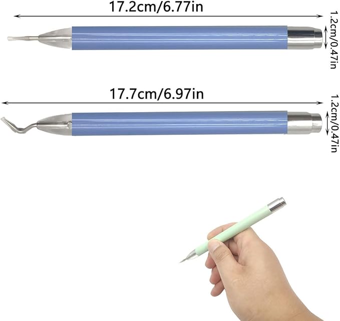 2 Pcs LED Lighted Weeding Tools for Vinyl with Light, for Removing Tiny Vinyl Paper & Iron-on Projects Cuts, Purple Pin&Hook