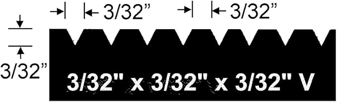 M-D Building Products 20060 3/32 in. x 3/32 in. x 3/32 in. Premium Flat V Notch Trowel