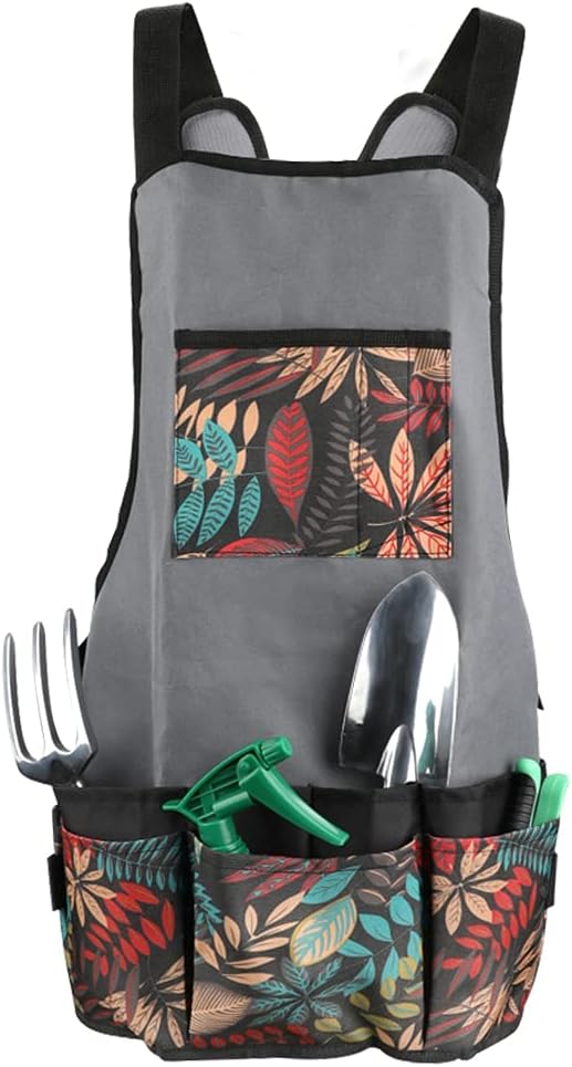 Garden Apron Oxford Cloth Work Apron With Pockets Adjustable Heavy Duty Tool Apron for Men & Women