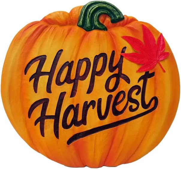 Spoontiques - Garden Décor - Happy Harvest Stepping Stone - Decorative Stone for Garden