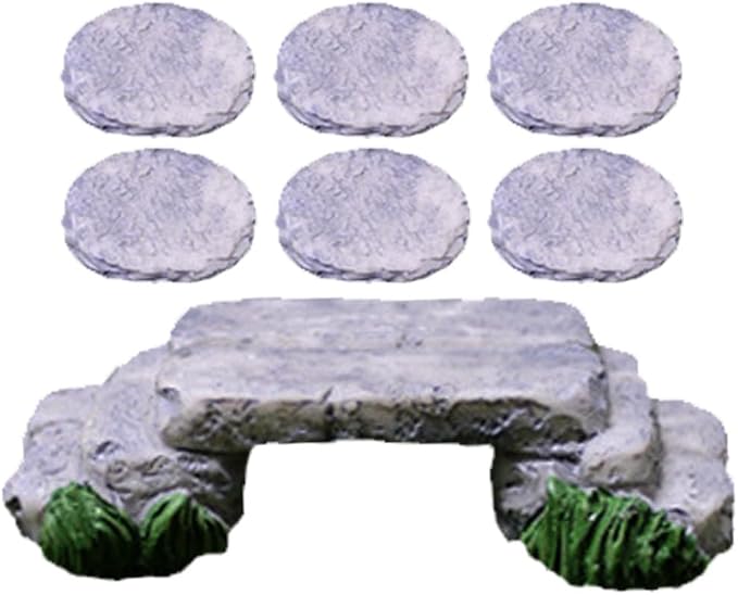 Yardwe Mini Mushroom Pedal Ornament Creative Mini Stepping Stone Garden Decor for Fairy Garden Succulent Pots Outdoor Micro Landscape DIY Accessory
