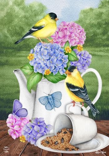 Tea Party Spring Garden Flag 18" x 12.5" Briarwood Lane