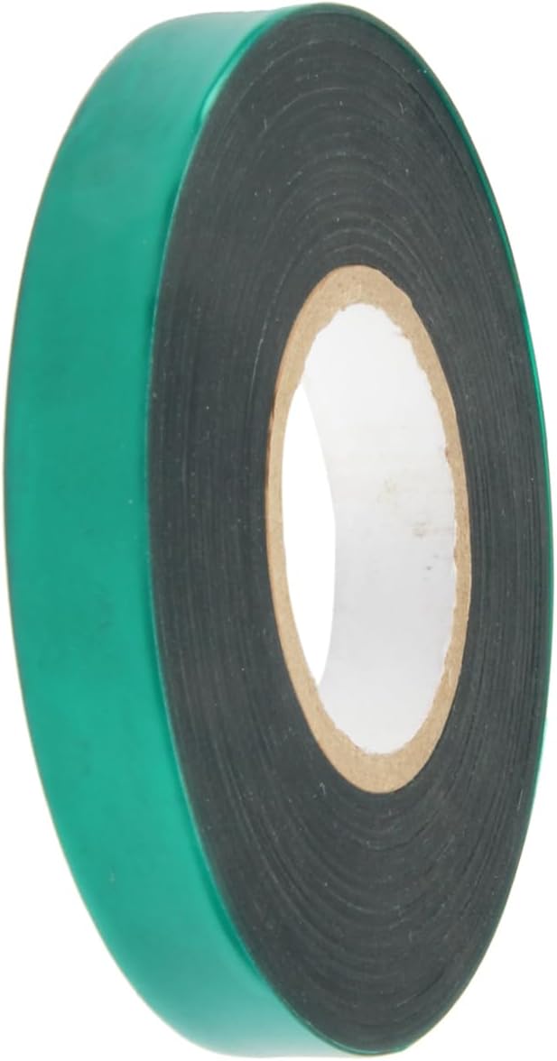 Garden Stretch Tie Tape, 1/2" Garden Tie Tape Roll, 1 Roll 150 Feet Plant Ribbon Green Vinyl Stake for Indoor Outdoor Patio Plants Branches Flowers