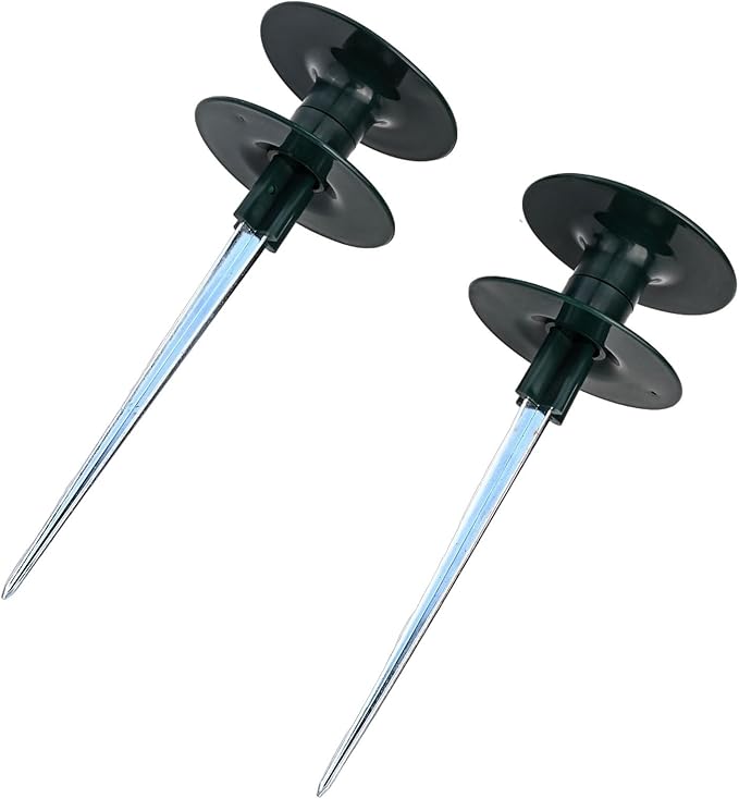 Garden Hose Smooth Roller Guide with Heavy Duty Zinc Spike, ABS Resin Wheel for Hose Protection Around Plants(2pcs)