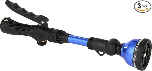 14" Front Trigger 10 Pattern Water Hose Spray Wand, Watering Sprayer 3-Pack