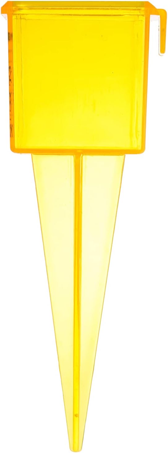 Okllen 15 Pack Rain Gauge, 1.5" Sprinkler Gauge with Wide Mouth, Outdoor Water Measuring Tool for Lawn, Garden, Yard, Bright Yellow, Transparent, Zero is 1/4" from The Bottom