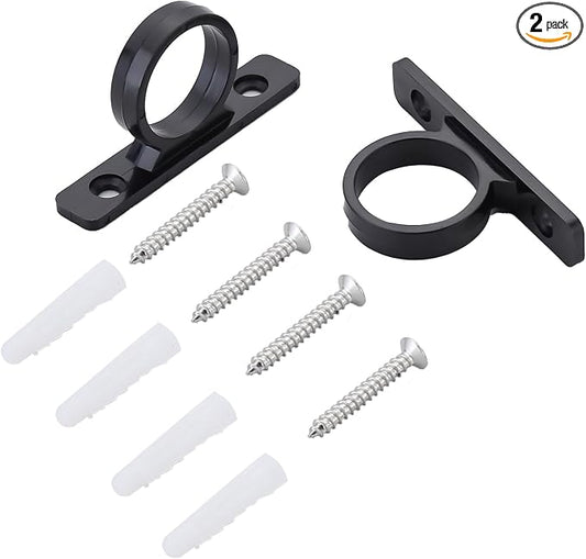 DF-SA155-MB RV Shower Hose Guide Ring - Mounting Screws Included, 2 Pack Matte Black