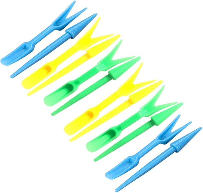 6 Sets Planting Seedlings Dibber Widger Garden Tool Plastic Garden Widger Seedling Dibber Widger Seedlings Dibber Sowing Digging Tool Transplanting Planting Tool, Multicolor