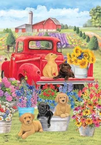 Briarwood Lane Spring Day Puppies Garden Flag