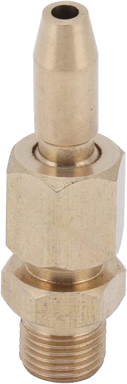 1/4 Brass Adjustable Fountain Nozzle, 360° Swivel Spray Head with Built in Valve, Water Feature and Pond Jet Sprinkler for Garden Pool Patio Decoration (1 point 1/8)