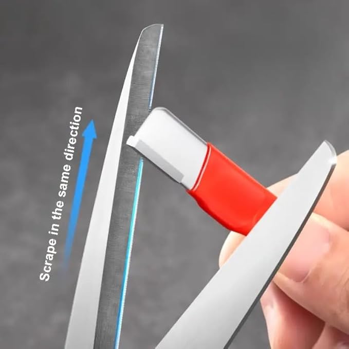 4Pcs Professional Kitchen Knife Scissors Sharpener Tungsten Diamond Ceramic Sharpening Stone for All Blades Including Garden Shears Black Red