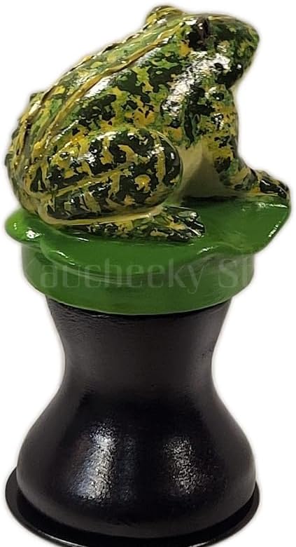 OKaucheeky, Decorative, Heavy-Duty, Steel, Rolling Hose Guide. Each Created as an Original Work of Art. 100% Hand-Painted and Made in The USA by a Women-Owned, Small Business. Frog