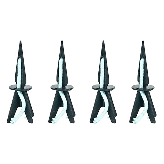 GreenShip 4 Pack Self Watering Planter Insert Watering Spikes, Watering Stakes with Wicking Rope, Plant Spikes for Indoor Outdoor Plants, Vacation Plant Watering Device for Planter Height 12" to 17"